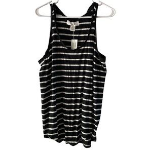 Workshop Republic Clothing NWT Black & White Striped women’s tank top